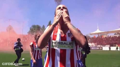 Soccer Player In Red And White Herbalife Shirt GIF