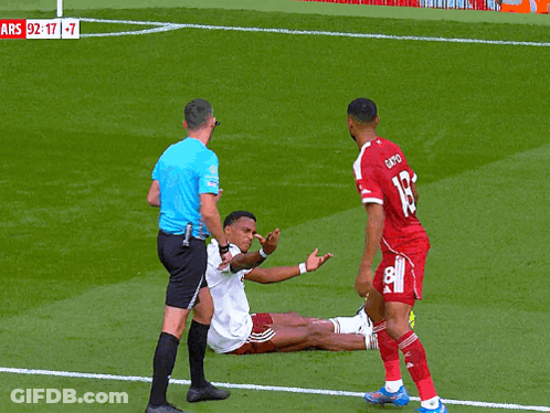 Soccer Player In Red And White Jersey Number 14 GIF