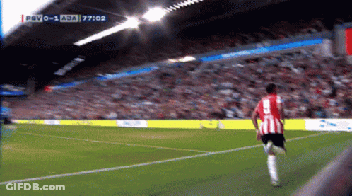 Soccer Player In Red And White Jersey Number 8 GIF