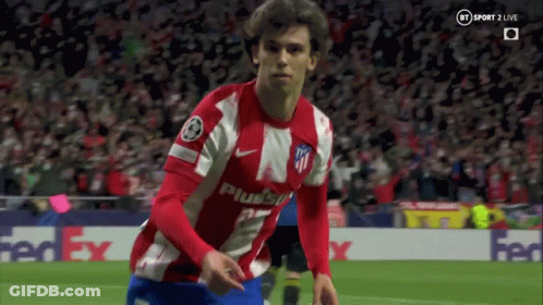 Soccer Player In Red And White Shirt Running GIF