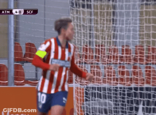 Soccer Player In Red And White Striped Jersey Number 10 GIF