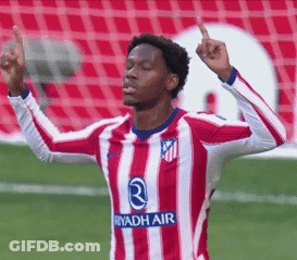 Soccer Player In Red And White Striped Jersey Riyadh Air GIF