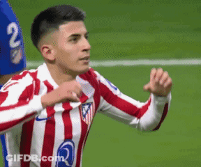 Soccer Player In Red And White Striped Jersey With Letter R GIF