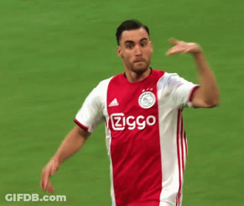 Soccer Player In Red And White Ziggo Jersey GIF