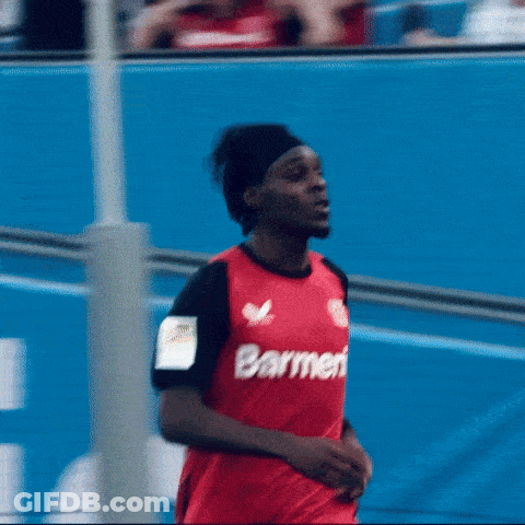Soccer Player In Red Banner Jersey GIF