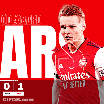 Soccer Player In Red Emirates Fly Better Jersey GIF