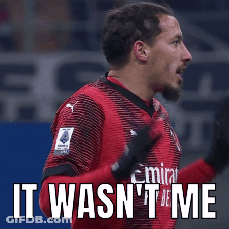 Soccer Player In Red Emirates Jersey Saying It Wasn't Me GIF
