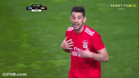 Soccer Player In Red Emirates Jersey GIF