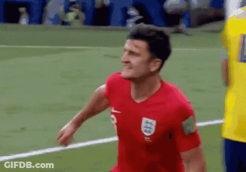 Soccer Player In Red England Jersey GIF