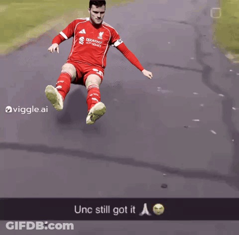 Soccer Player In Red Flying Unc Still Got It GIF