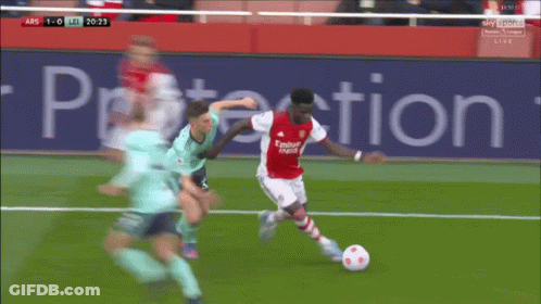 Soccer Player In Red Jersey Emirates GIF