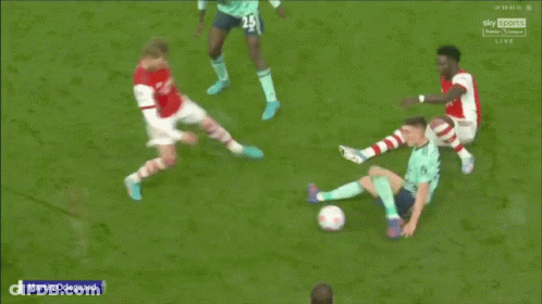Soccer Player In Red Jersey Number 10 Kicking Ball GIF