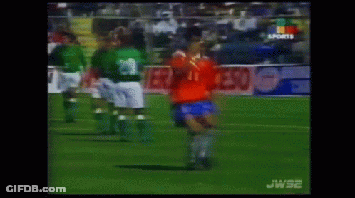 Soccer Player In Red Jersey Number 11 GIF