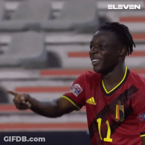Soccer Player In Red Jersey Number 11 GIF