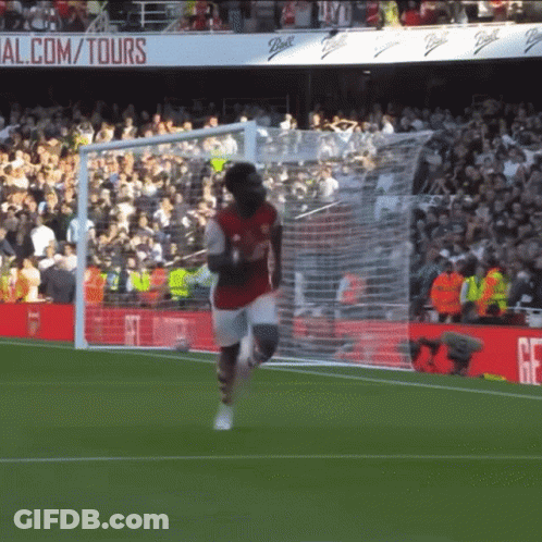 Soccer Player In Red Jersey Number 13 GIF