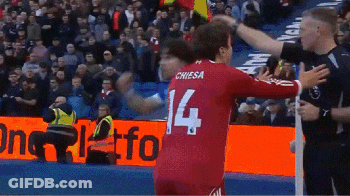 Soccer Player In Red Jersey Number 14 GIF