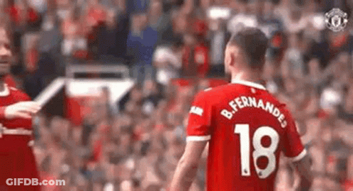 Soccer Player In Red Jersey Number 18 GIF