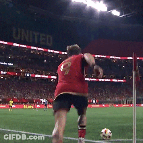 Soccer Player In Red Jersey Number 2 GIF