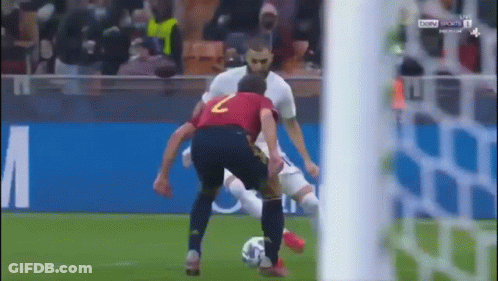 Soccer Player In Red Jersey Number 2 Kicking Ball GIF