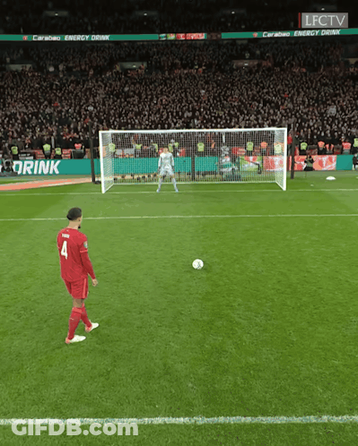 Soccer Player In Red Jersey Number 4 GIF