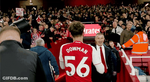 Soccer Player In Red Jersey Number 56 GIF