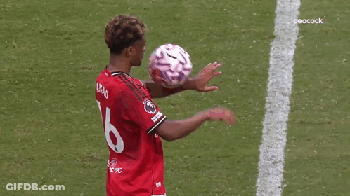 Soccer Player In Red Jersey Number 6 GIF