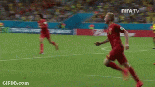 Soccer Player In Red Jersey Number 7 GIF