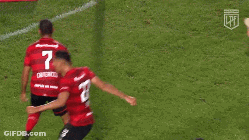 Soccer Player In Red Jersey Number 7 GIF