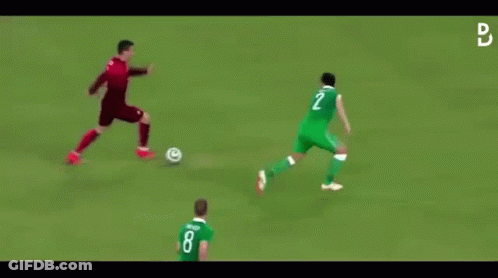 Soccer Player In Red Jersey Number 7 GIF