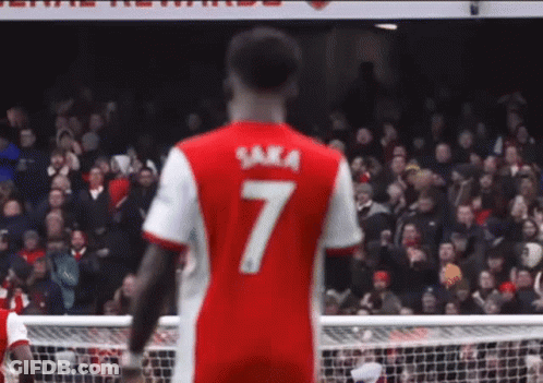 Soccer Player In Red Jersey Number 7 GIF