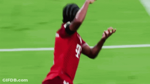 Soccer Player In Red Jersey Number 7 GIF