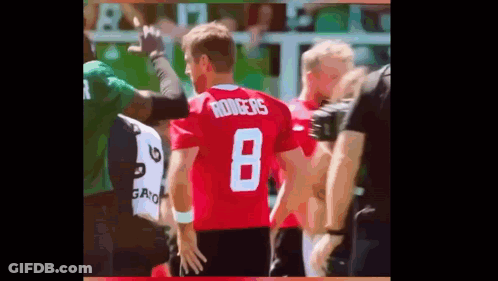 Soccer Player In Red Jersey Number 8 GIF