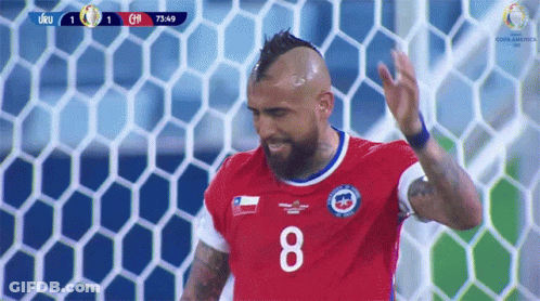 Soccer Player In Red Jersey Number 8 GIF