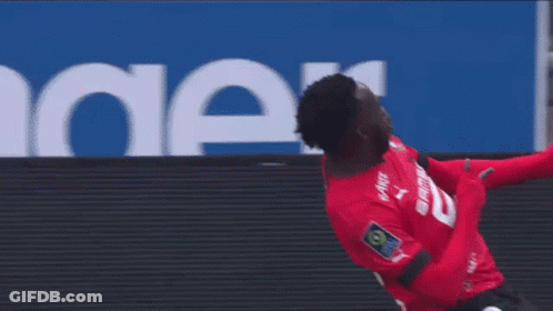 Soccer Player In Red Jersey Number 8 GIF
