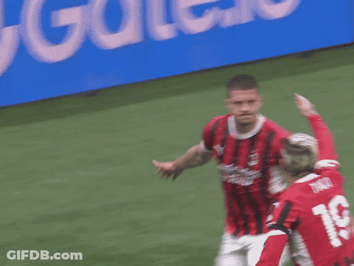 Soccer Player In Red Jersey Number 9 GIF