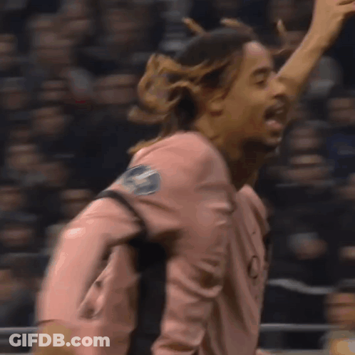 Soccer Player In Red Jersey Number 9 GIF