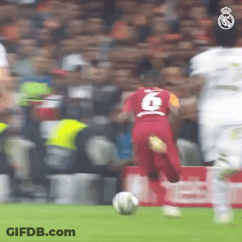 Soccer Player In Red Jersey Number 9 GIF