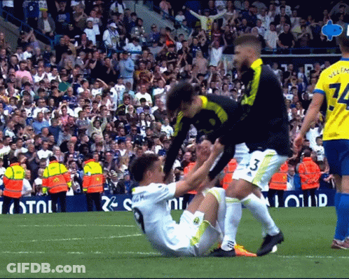 Soccer Player In Red Jersey On Field GIF