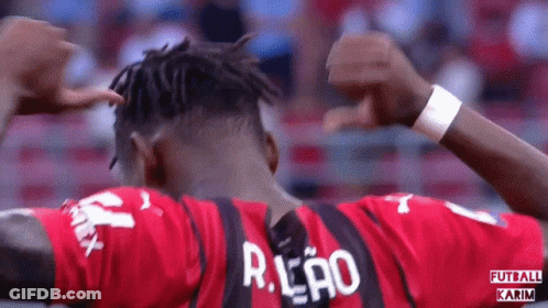 Soccer Player In Red Jersey R. Leao GIF