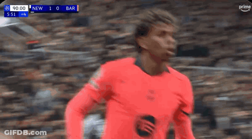 Soccer Player In Red Jersey Running GIF