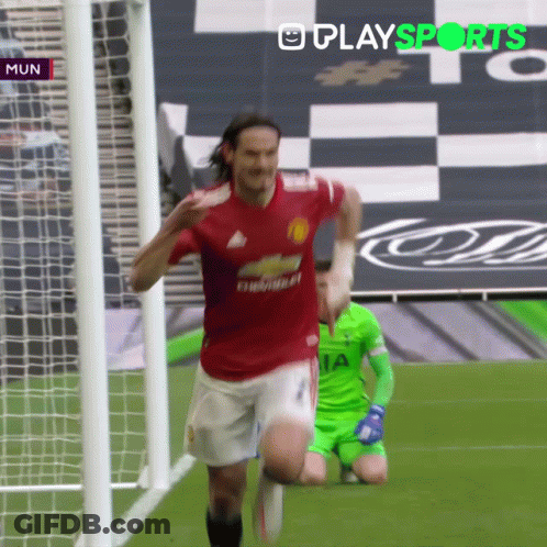 Soccer Player In Red Jersey Running GIF