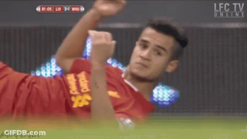 Soccer Player In Red Jersey Saying LFC GIF