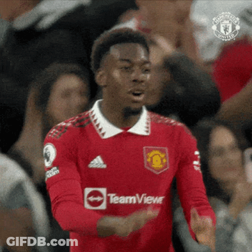Soccer Player In Red Jersey With Teamviewe GIF