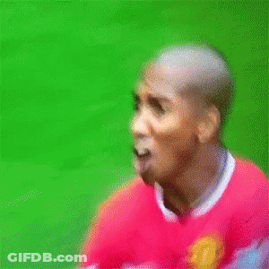 Soccer Player In Red Jersey With United Logo GIF