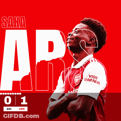 Soccer Player In Red Jersey With Visit Rwanda Sleeve GIF