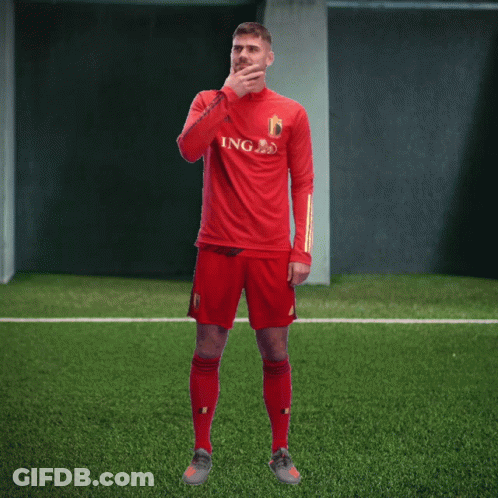 Soccer Player In Red Jersey GIF