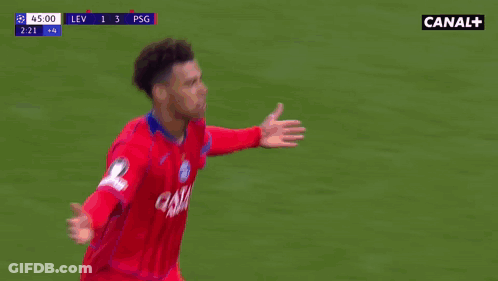 Soccer Player In Red Qatar Jersey Running GIF