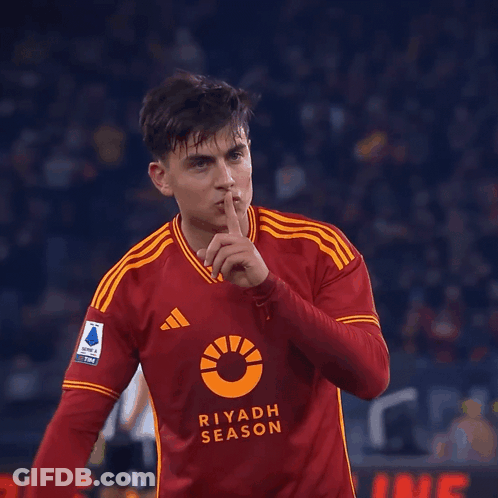 Soccer Player In Red Riyadh Season Jersey GIF