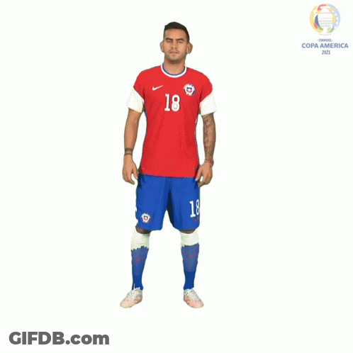 Soccer Player In Red Shirt 18 GIF