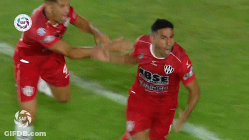Soccer Player In Red Shirt Abse GIF